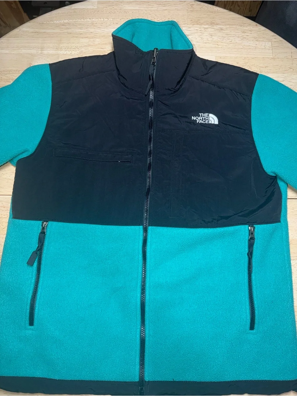 The North Face Teal DENALI 2.0 Men Fleece Full Zipper Jacket Mens Medium Winter